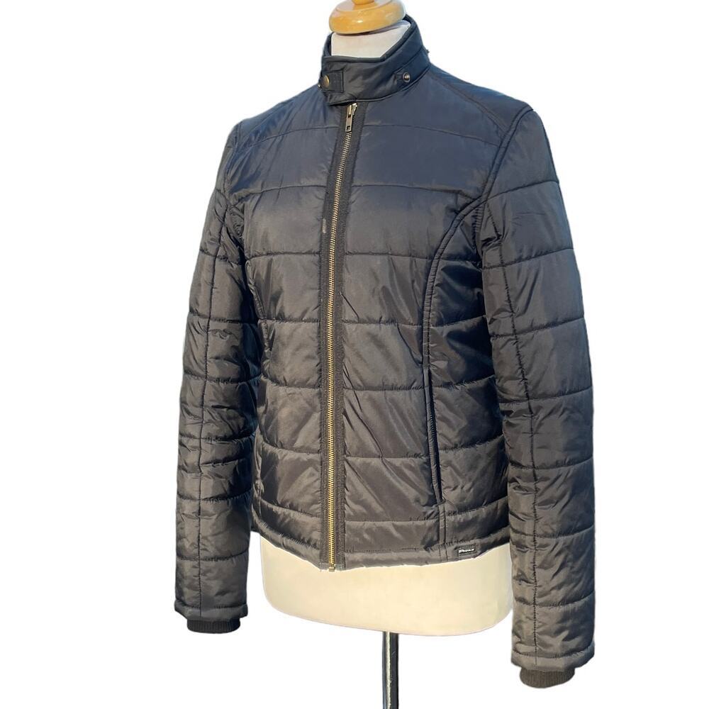 PrAna Gray Quilted Puffer Jacket Small Lightweight Zip